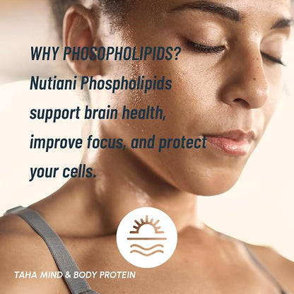 Taha Health & Nutrition Mind + Body Protein Blend ??German Chocolate | 25g Protein from Whey & Collagen + 400mg Milk Phospholipids | Grass-Fed, Free-Range New Zealand Dairy | 2LB