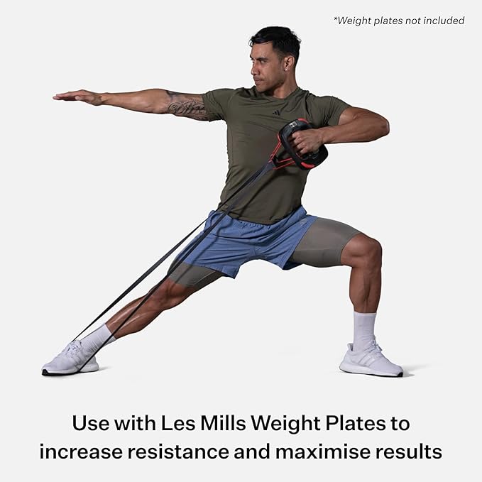 Les Mills™ SMARTBAND Extreme™ Workouts Bands with Handles for Women and Men, Resistance Bands for Working Out, Stretch Bands for Exercise at Home