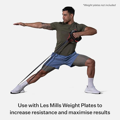 Les Mills™ SMARTBAND Extreme™ Workouts Bands with Handles for Women and Men, Resistance Bands for Working Out, Stretch Bands for Exercise at Home