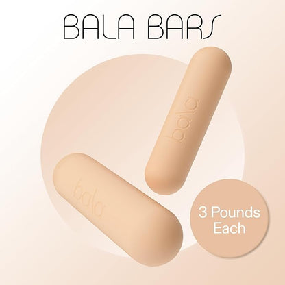 Bala Bars Dumbbell Set for Women & Men - Set of 2 Bars Designed for Walking, Strength Training, HIIT, Boxing & Aerobics - Hand Weights for Working Out at Home