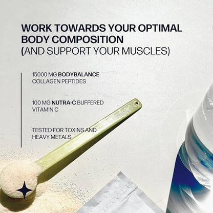 Muscle Boost (Mixed Berry) [30-Serves] | Collagen Supplement Powder with Hydrolyzed BODYBALANCE Collagen Peptides & Buffered Vitamin C | Improves Body Composition