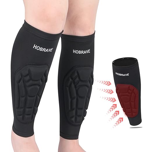 HOBRAVE Padded Calf Sleeve Shin Supports for Sports Pair