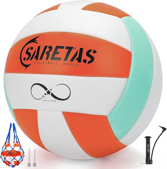 Beach/Water/Sand Volleyballs, Outdoor/Indoor Official Size, Soft Touch Volleyball for Beginners