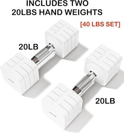 15LB 20LB 40LB 50LB Adjustable Dumbbell Set Free Weights Dumbbells Set for Women Men Hand Weights Sets Adjust Dumbbell Weight Sets for Home Gym Exercise Workout Strength Training Equipments