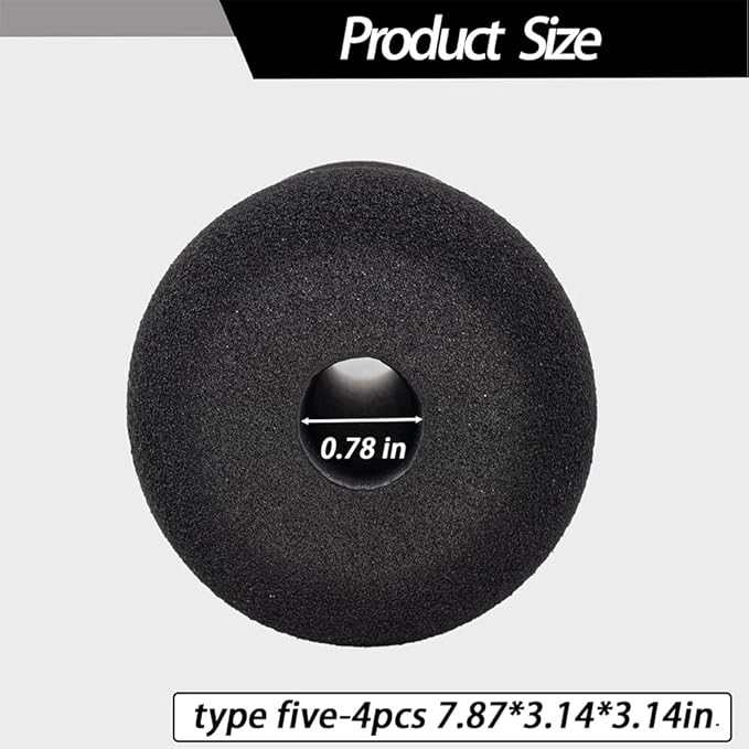 Foot Foam Pads Rollers(7.87in*3.14in*3.14in) for Exercise Machine, Inversion Table, Workout Bench, Sits Ups Replacement Parts, Home Gym Accesories