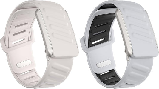 Sport Bicep Bands for Whoop 4.0-2 Pack Adjustable Silicone Breathable Wristbands Replacement Strap Compatible with Whoop 4.0/3.0 Sleep, Wearable Health, Fitness & Activity Tracker