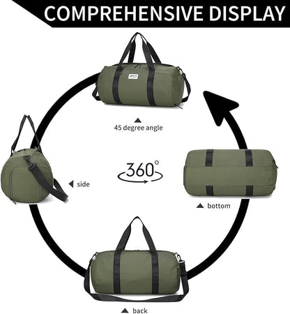 BE SMART Waterproof Mens Gym Bag with Shoe Compartment, Duffle Bag with Wet Pocket for Men, Lightweight Large Sport Duffel Bag NO Tpu Pocket for Overnight Weekender, Fitness, Swim, Boxing,Travel