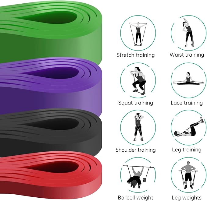 Alllvocles Resistance Band, Pull Up Bands, Pull Up Assistance Bands, Workout Bands, Exercise Bands, Resistance Bands Set for Legs, Working Out, Muscle Training, Physical Therapy, Shape Body, Men Women