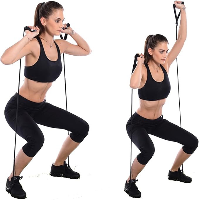 Resistance Band Set,Pull Up Exercise Bands Door Anchors Compatible with Billy's Bootcamp Tae Bo,Weight Loss,Strength Home Workouts Training,Physical Therapy,Yoga,Pilates.