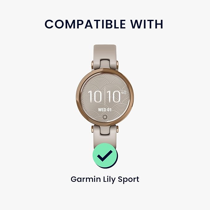 kwmobile Real Leather Watch Strap Compatible with Garmin Lily Sport - Fitness Tracker Replacement Sports Wristband with Clasp