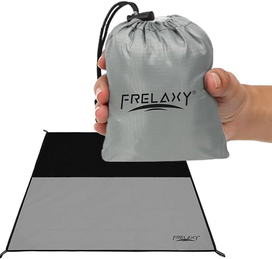 Frelaxy Pocket Picnic Blanket, Waterproof Sandproof Beach Mat, Compact Camping Tarp for Festivals