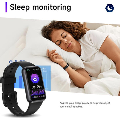 USMECBL Fitness Trackers,Heart Rate Blood Oxygen Sleep Monitor,1.47‘’ OLED Display,Calorie