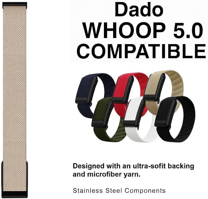 Ultra-soft Nylon Sport Band Compatible with WHOOP 5.0, One, Peak, and Life | Breathable, Durable & Secure Fit Strap | NOT for Gen 4