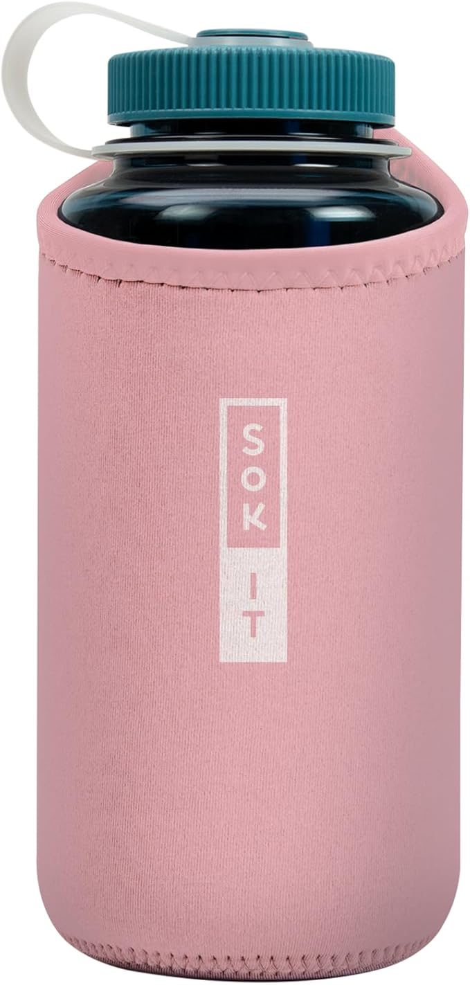 Sok It BotlSok Water Bottle Sleeve Insulated Neoprene Cover (Millennial Pink, Fits 32oz Nalgene)