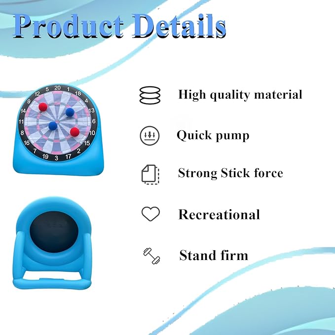 6ft Large Giant Inflatable Dartboards Jumbo Soccer Target Darts Outdoor, Yard, Lawn, Carnival Games for Adult Family,Kids,Toddler Golf,Kick Ball,Rugby Camping Games