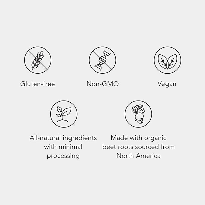 Aged Beet Root Capsules - Beet Pills for Stamina - Organic Beet Root Powder - Nitric Oxide Supplement - Nitrate No Sugar - 30 Capsules - Beet Root Supplement - Super