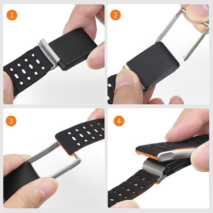 Silicone Bands Compatible with WHOOP 5.0 One and Peak, Adjustable Soft Comfortable Breathable Replacement Wristband for Whoop 5.0 Sleep, Accessory for Health & Fitness Wearable