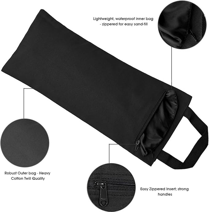 Yoga Sand Bag, Cotton Unfilled for Yogas, Weights & Resistance Training, Portable Weightlifting Sandbag