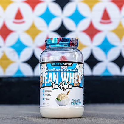 Musclesport Lean Whey Revolution??Protein Powder - Whey Protein Isolate - Low Calorie, Low Carb, Low Fat, Incredible Flavors - 25g Protein per Scoop (2LB, Vanilla)