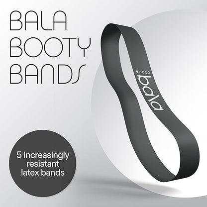 Bala Booty Bands Resistance Bands for Women & Men - Elastic Exercise Bands for Working Out - Wrist, Ankle, Legs & Booty Bands - Workout Resistance Bands for Yoga, Pilates, Strength Training