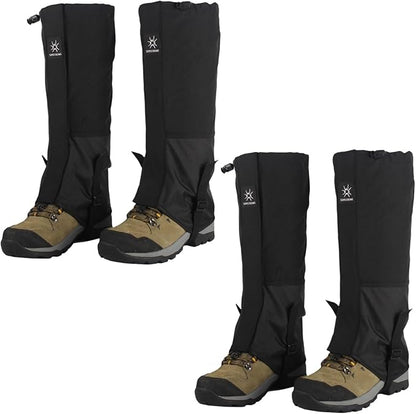 2 Pairs Leg Gaiters Adjustable Shoe Snow Boot Guard Gators for Running Shoe Gaiters, Trail Running Gaiters Sandproof