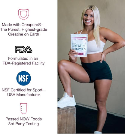 Creatine Gummies for Men & Women - Creatine Monohydrate, L-Theanine, L-Tyrosine & B12 for Muscle Growth, Strength, and Focus, Watermelon Burst, 2 Pack