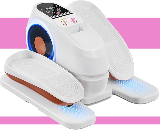 2025 New Under Desk Elliptical Machine, Electric Ellipse Leg Exerciser Pro As Seen On TV with 16 Adjustable Speed, Quiet and Fully Assembled with Remote Control & Non-Slip Foot Straps