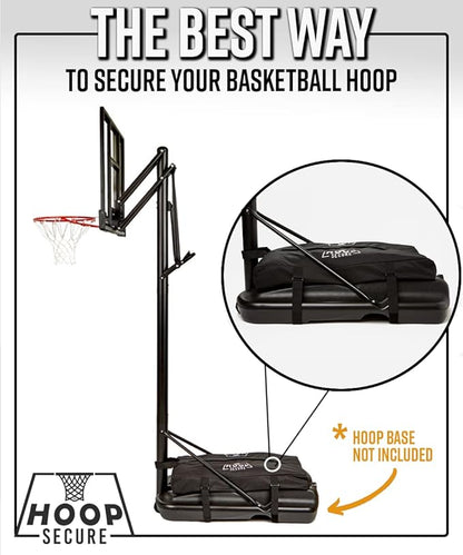 The Original Solution - Heavy Duty Weighted Base Anchor for Basketball Hoops - Weather Resistant, Durable Design, Holds 300+ lbs. Patents-Pending, HOA Friendly (Standard Size, Black)