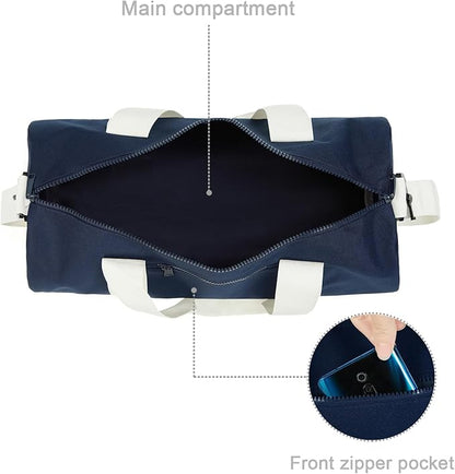 Small Gym Bag Duffel Bag for Women Men Fitness Sports Bag Workout Adjustable Detachable Shoulder Strap Lightweight Carry on Travel Duffle Bag