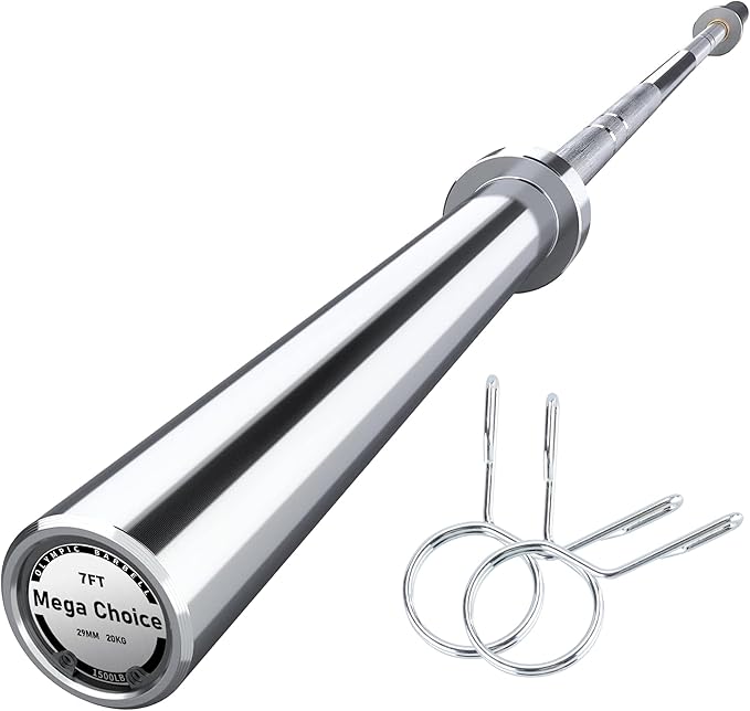 Barbell Bar for Weightlifting - 7FT Heavy Duty (1500LB/700LB), 4FT Short (500LB), 47" EZ Curl Bar - Fits 2" Standard Plates - Home Gym Strength Training