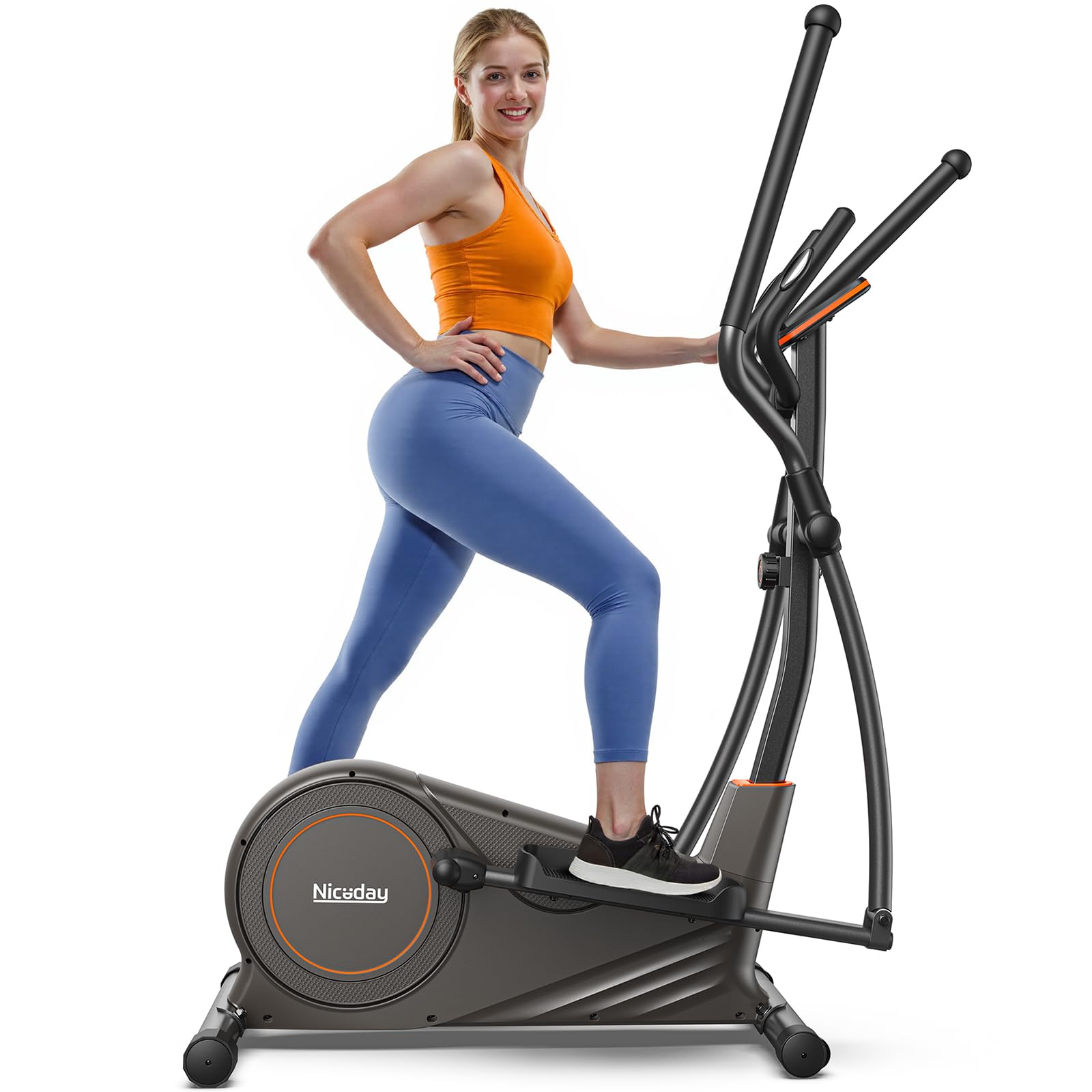 Niceday Elliptical Exercise Machine, Elliptcal Machine for Home, 15.5IN Stride Elliptical Machine