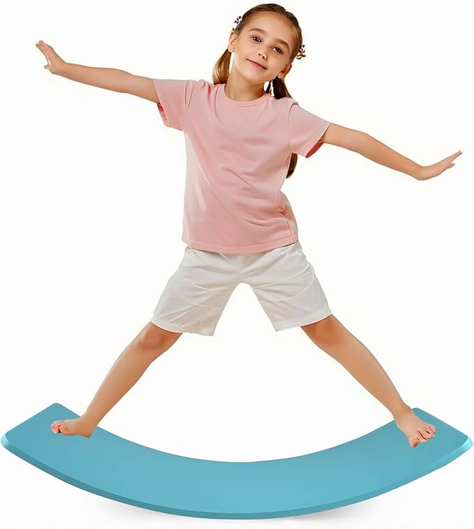 Ultimate Balance Board Kids - Natural Wood Wobble Board for Kids, Montessori Waldorf Toy, Ideal Gift for Ages 3-8; Perfect for Balance Boards for Adults, Physical Therapy & Indo Board Exercises