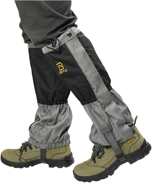 Adjustable Leg Gaiters,Snow Boot Guard Gators,Shoe Gaiters,Waterproof Hiking Gaiters for Hunting,Running,Snow,Mountain Climbing,Yard Work