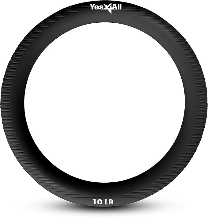 Yes4All Power Ring 10lbs, Weight Ring, Weighted Circle, Kettlebell for Yoga Exercise, Aerobics, Home Fitness, Core Training