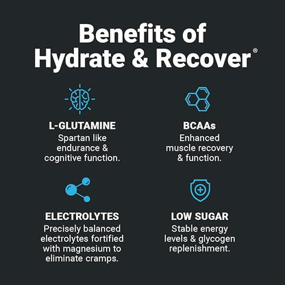 Wilderness Athlete - Hydrate & Recover | Liquid Hydration Powder Electrolyte Drink Mix - Recover Faster with Bcaas - Hydrate Powder with 1000mg of Vitamin C - 30 Serving Tub (Arizona Peach)