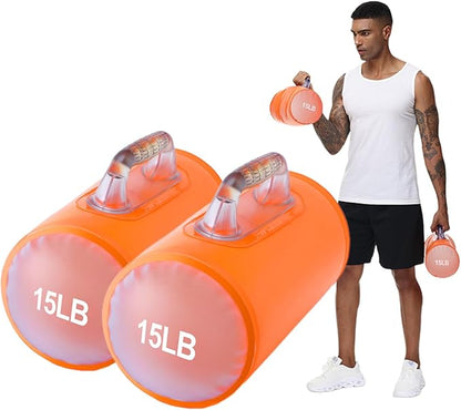 Water Dumbbells, Water Filled Training Dumbbells, Travel Weights Set, Adjustable Weights to 4-30 Lbs/Pair, Portable Gym for Strength Training, Fitness and Shaping