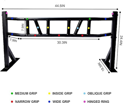 BDL Wall Mounted Pull Up Bar Chin Up bar Multifunctional Dip Station for Indoor Home Gym Workout, Power Tower Set Training Equipment Fitness Dip Stand Supports to 440 Lbs