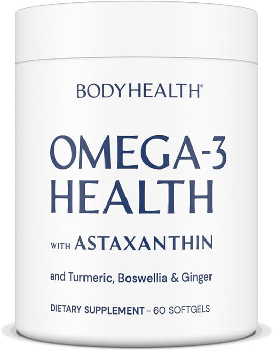 BodyHealth Omega 3 Health, Fish Oil Supplement for Women and Men, Heart and Brain Health, Fish Oil
