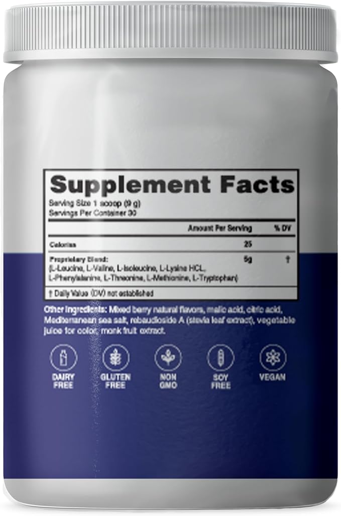 ??Advanced Amino Powder, Amino Acid Supplement, Build Muscle, Post Workout Recovery, Energy,Non-GMO, Gluten Free, Dairy Free, Vegan (30 Servings)
