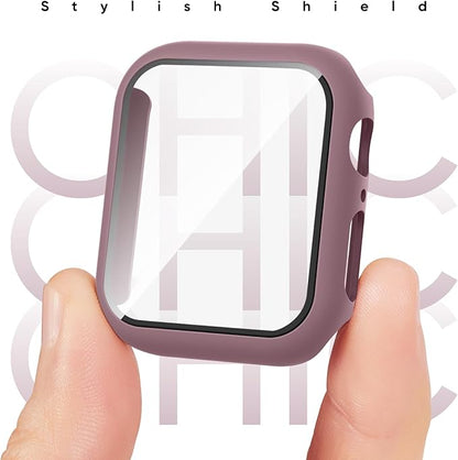 Compatible for Apple Watch Series 11 10 Band 42mm and Case with Screen Protector, Soft Silicone Sport Strap Bands and Protective Cover with Tempered Glass for iWatch Series 11 10