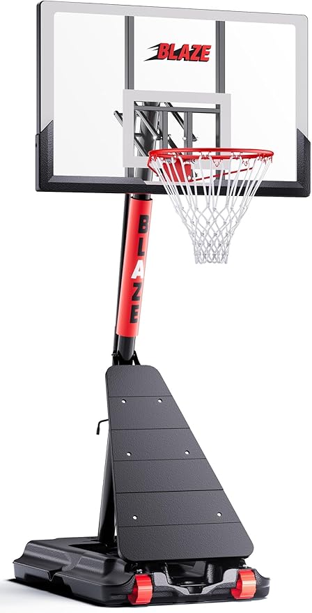 Portable Basketball Hoop Height Adjustable 4.0-10ft: Outdoor Basketball Goal System for Kids Youth