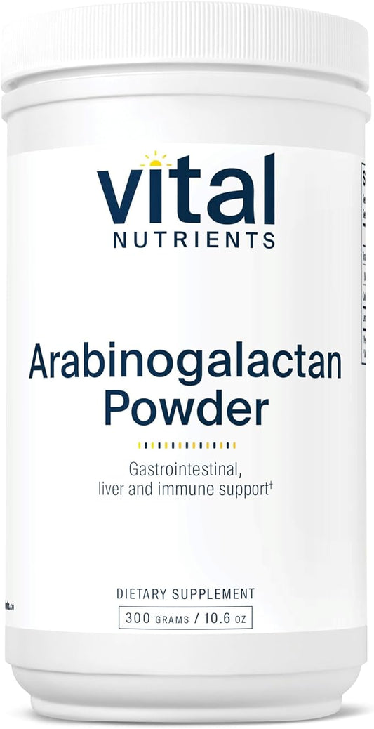 Vital Nutrients Arabinogalactan Powder | Vegan Prebiotic Fiber Supplement for GI Health, Liver, and