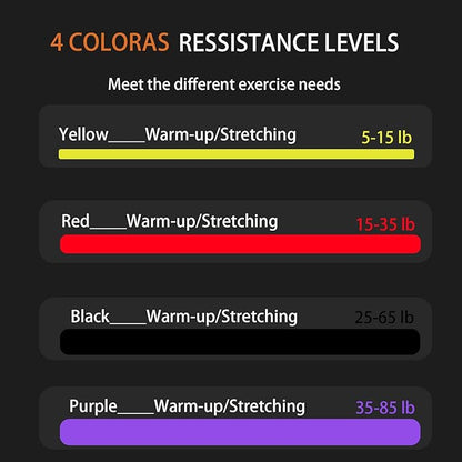 Resistance Bands, Pull Up Assistance Bands Set of 4, Workout Bands for Exercise, Fintness, Body Stretching, Muscle Training, Physical Therapy for Men Women - Carry Bag Included