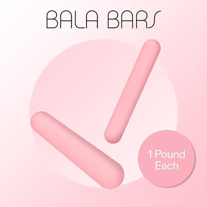 Bala Bars Dumbbell Set for Women & Men - Set of 2 Bars Designed for Walking, Strength Training, HIIT, Boxing & Aerobics - Hand Weights for Working Out at Home