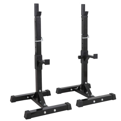 F2C Max Load 550Lbs Pair of Adjustable Squat Rack 41"-66" Sturdy Steel Barbell Rack Free Bench