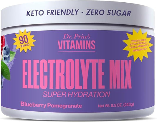 Dr. Price’s Electrolyte Mix | Sugar-Free Hydration Powder with 72+ Trace Minerals | No Sugar