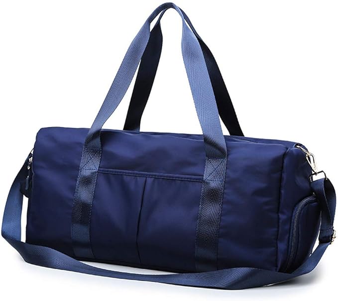 KARRESLY Sports Gym Bag for Women or Men Travel Duffel Bag with Wet Pocket and Shoes Compartment for Training Swim Yoga(Blue)