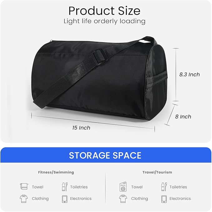 C&F BOGMOST Small Gym Bag for Women & Men,Small Lightweight Duffel Bag Carry On Bags Mini Duffel Travel Bag Waterproof Sports Bags for Workout/Sport/Travel, Rose Red