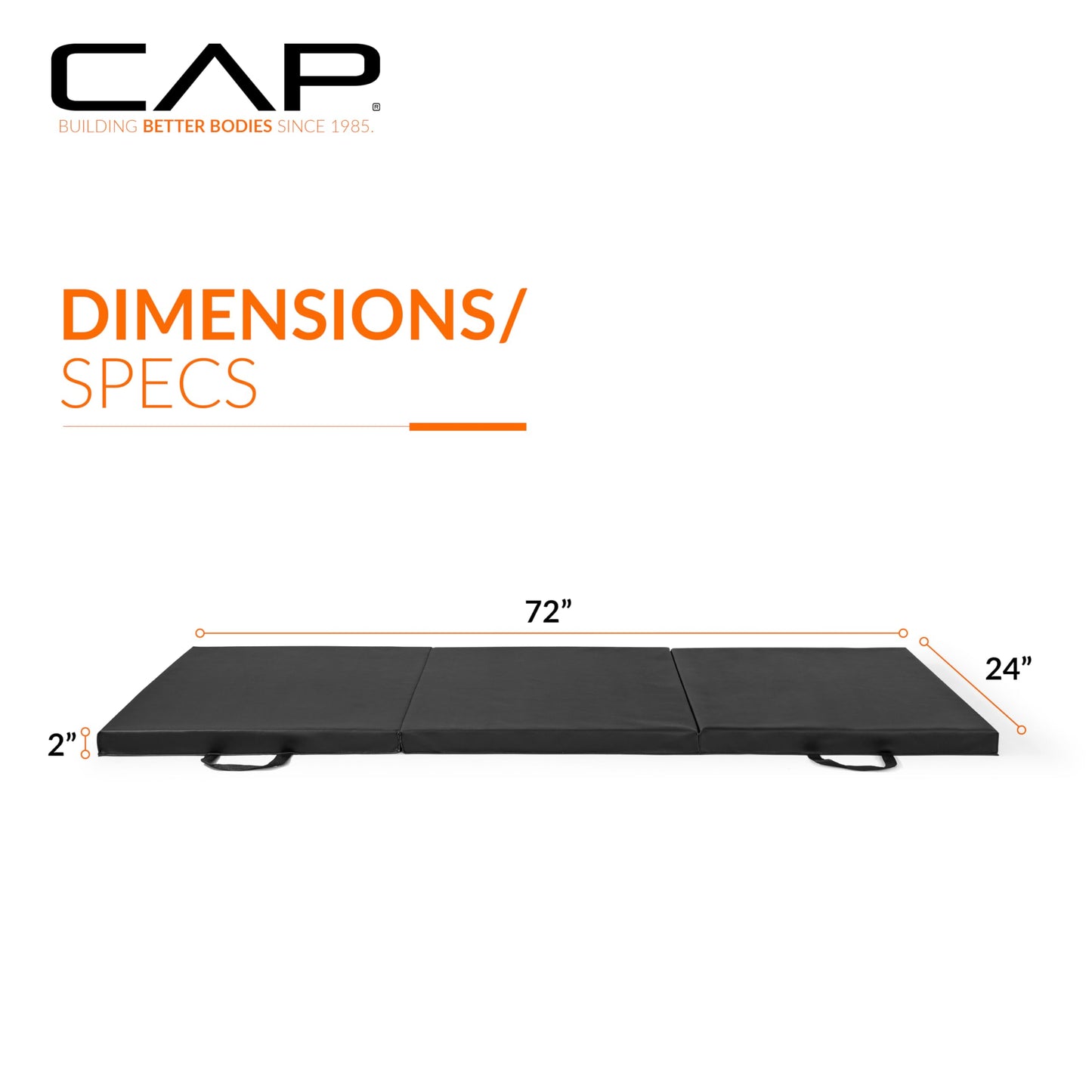 CAP Barbell Folding Exercise Mat – Durable, Anti-Tear, Thick Padding for Fitness, Aerobics