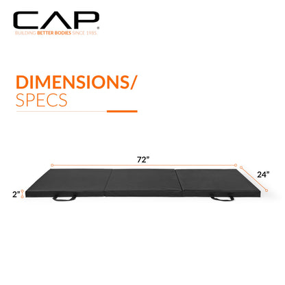 CAP Barbell Folding Exercise Mat – Durable, Anti-Tear, Thick Padding for Fitness, Aerobics